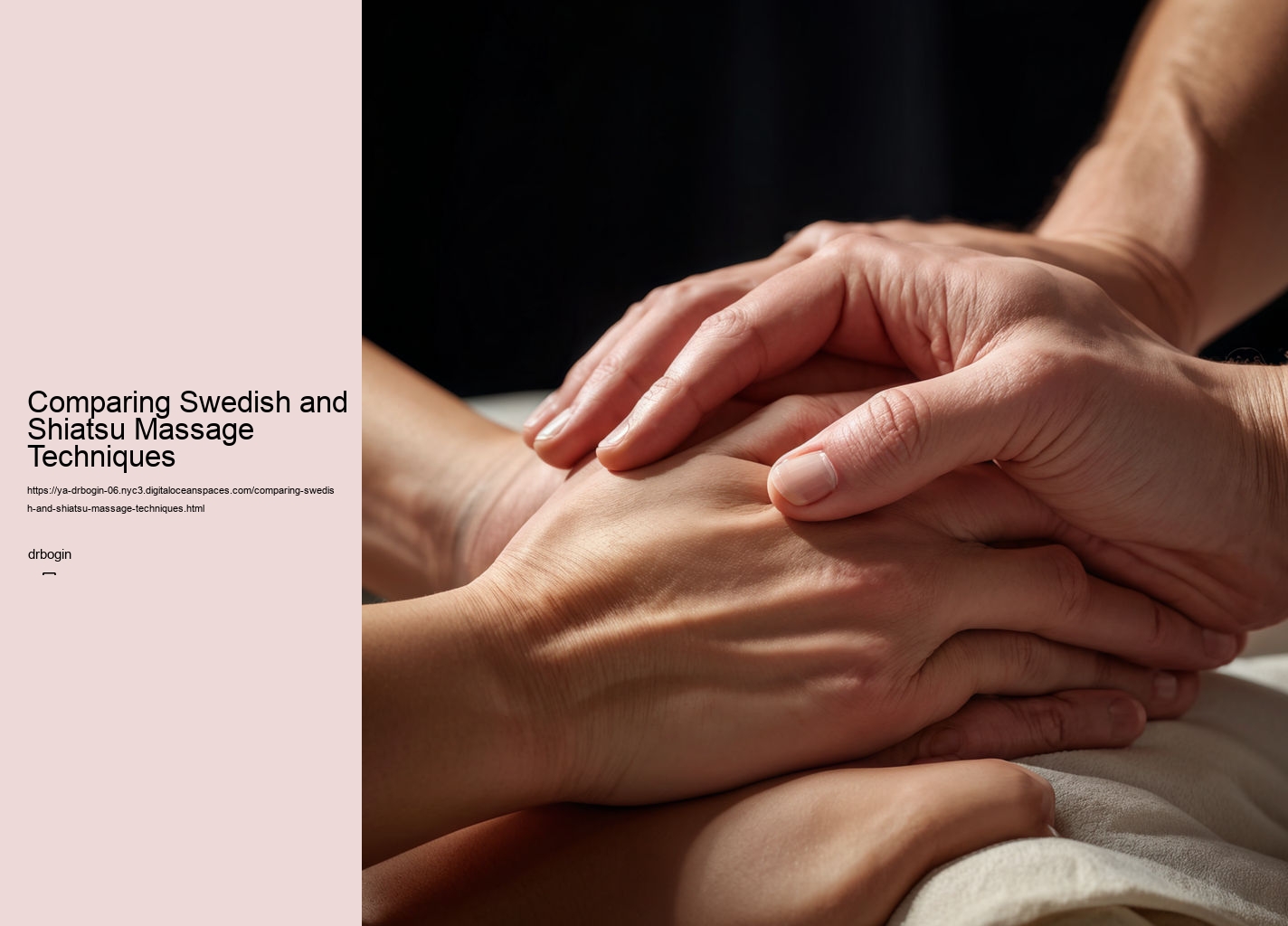 Comparing Swedish and Shiatsu Massage Techniques